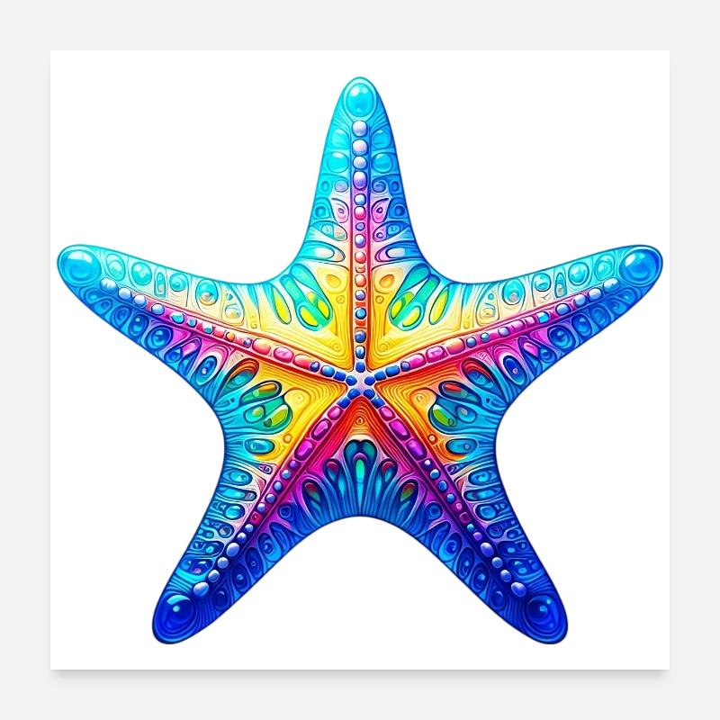 Étoile de mer Poster 60 x 60 cm