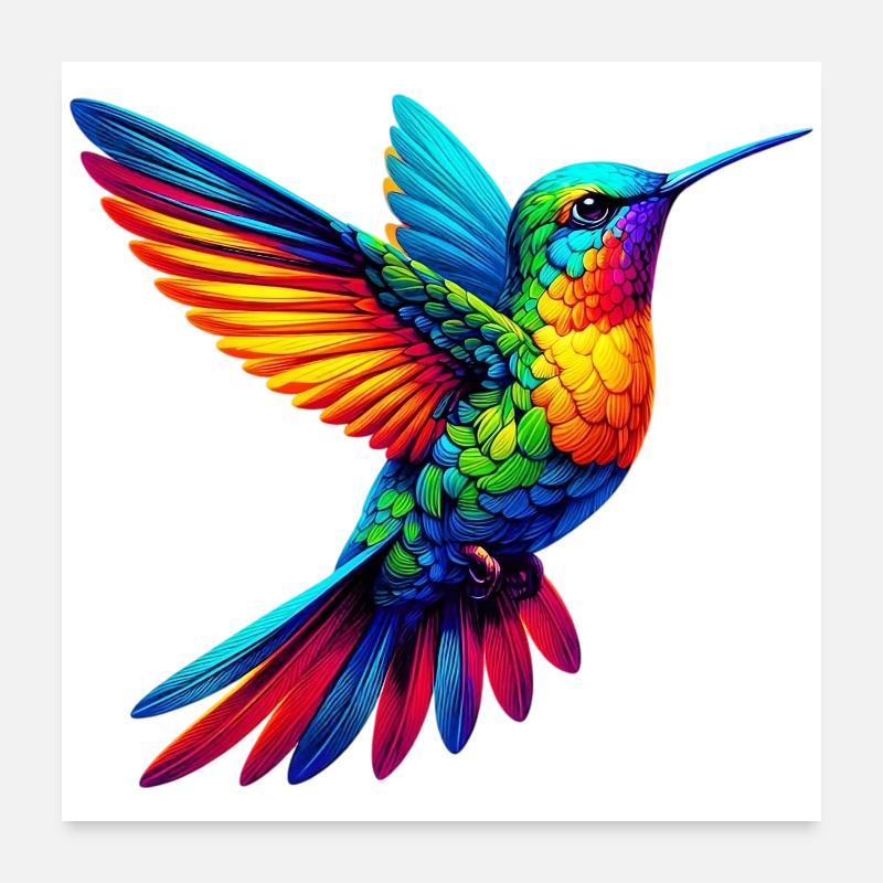 Kolibri Poster 60x60 cm