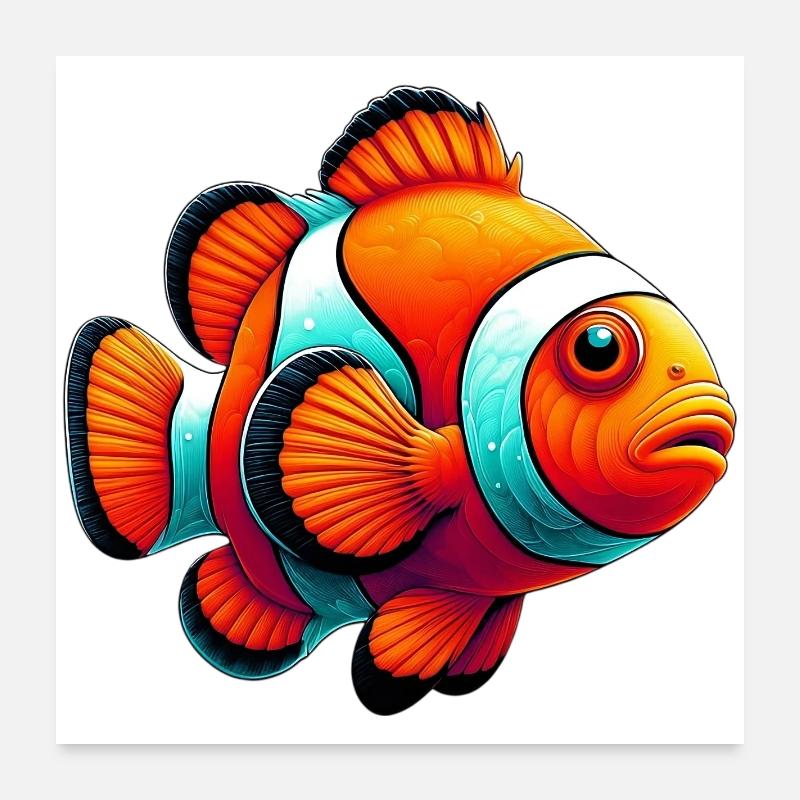 Clownfisch Poster 60x60 cm