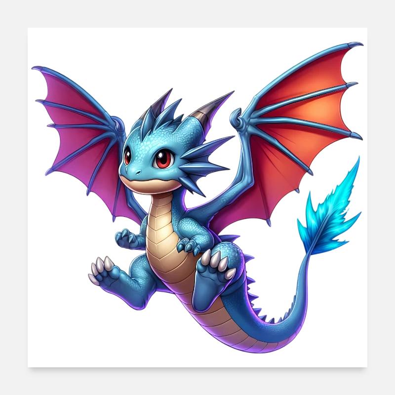 Drache Poster 60x60 cm