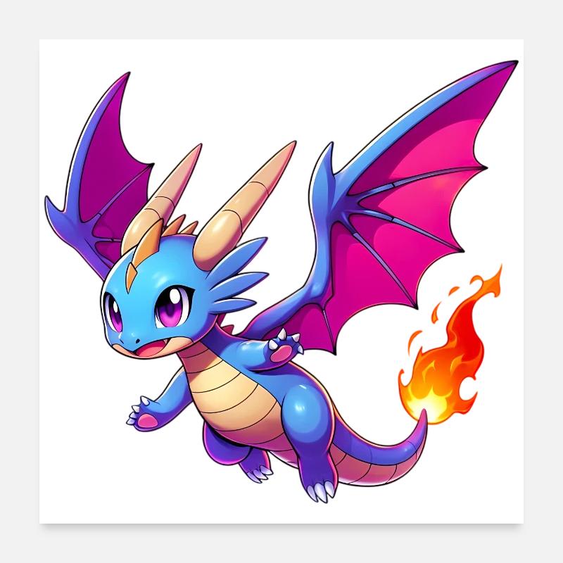 Drache Poster 60x60 cm