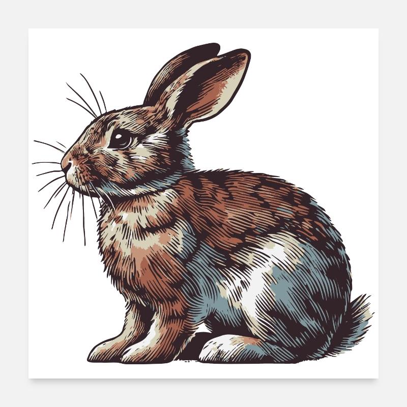 Hase Poster 60x60 cm