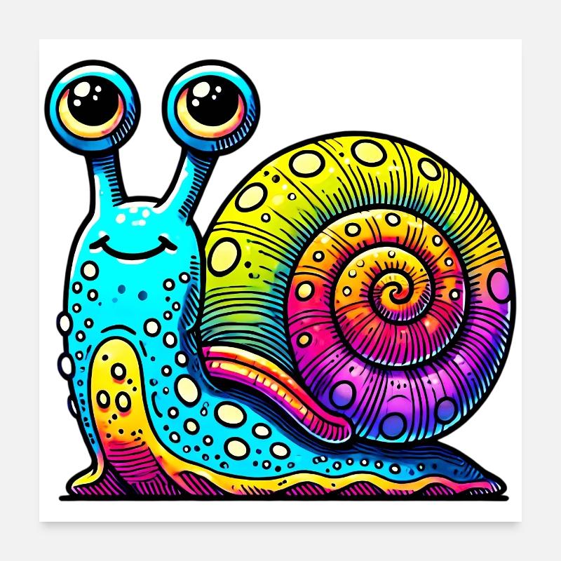 Schnecke Poster 60x60 cm