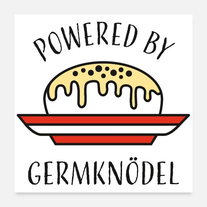 Powered by Germknödel Poster 60x60 cm