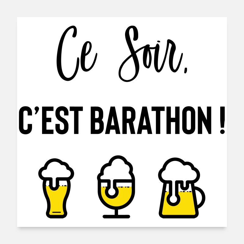 Tonight it's a barathon! Poster 24" x 24" (60x60 cm)
