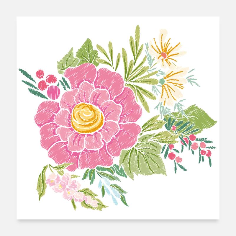  Blumenbild Poster 60x60 cm