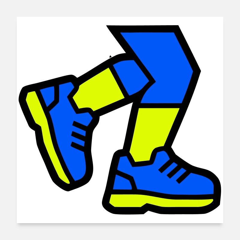 Dynamic Runner Legs Jogging Poster 24" x 24" (60x60 cm)