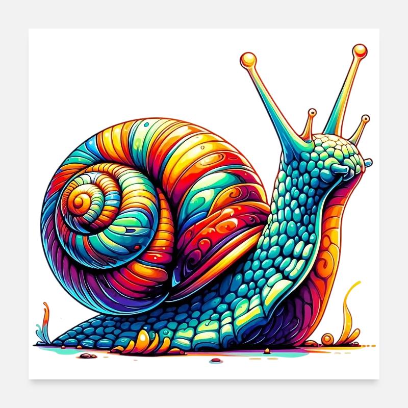 Snail Poster 24" x 24" (60x60 cm)