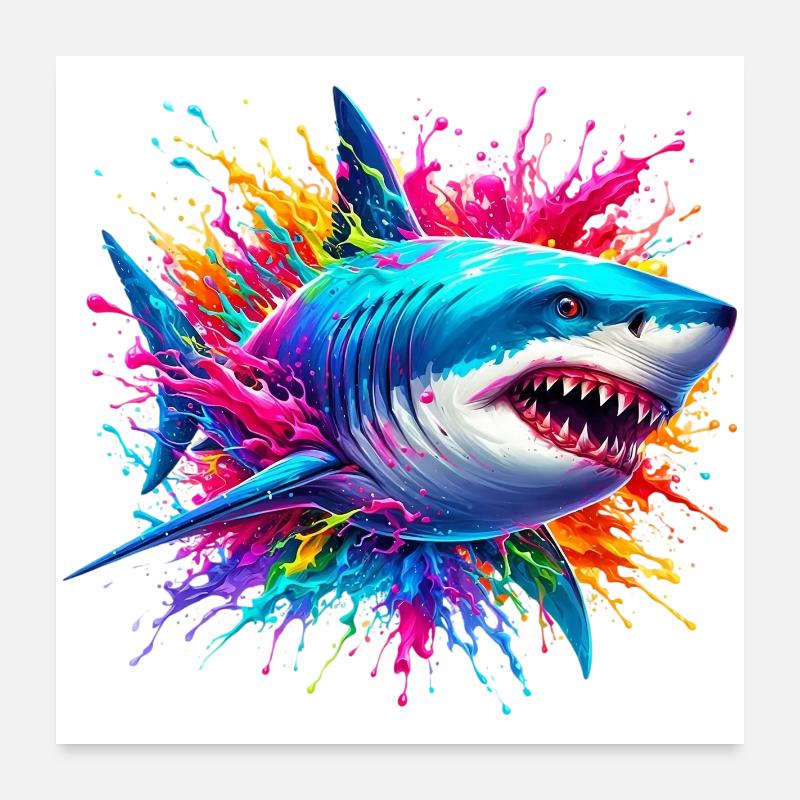 Requin Poster 60 x 60 cm