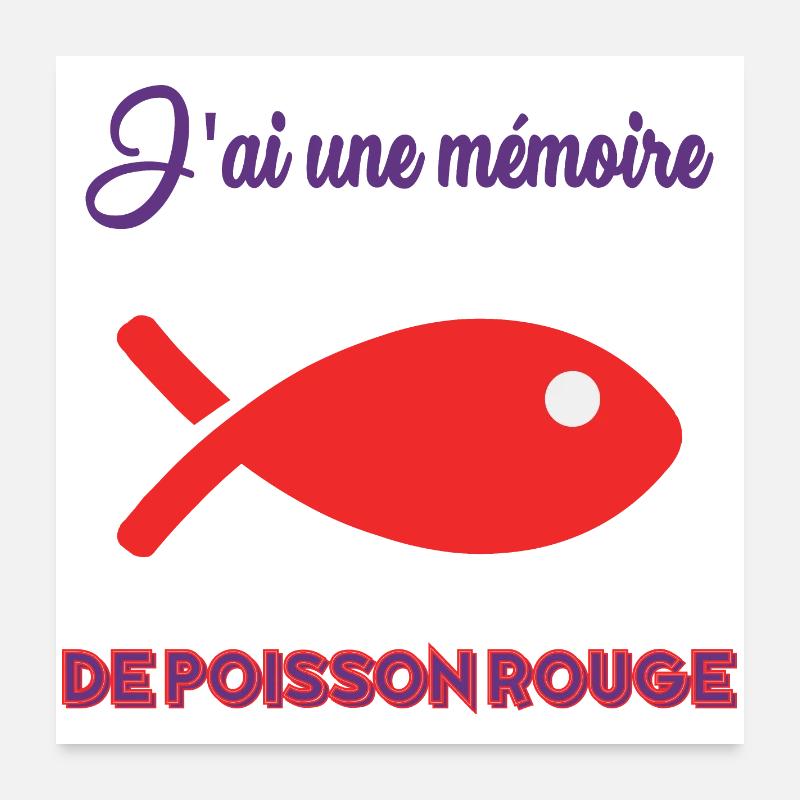 HUMOUR. POISSON. POISSON D'AVRIL - Poster 60 x 60 cm - blanc