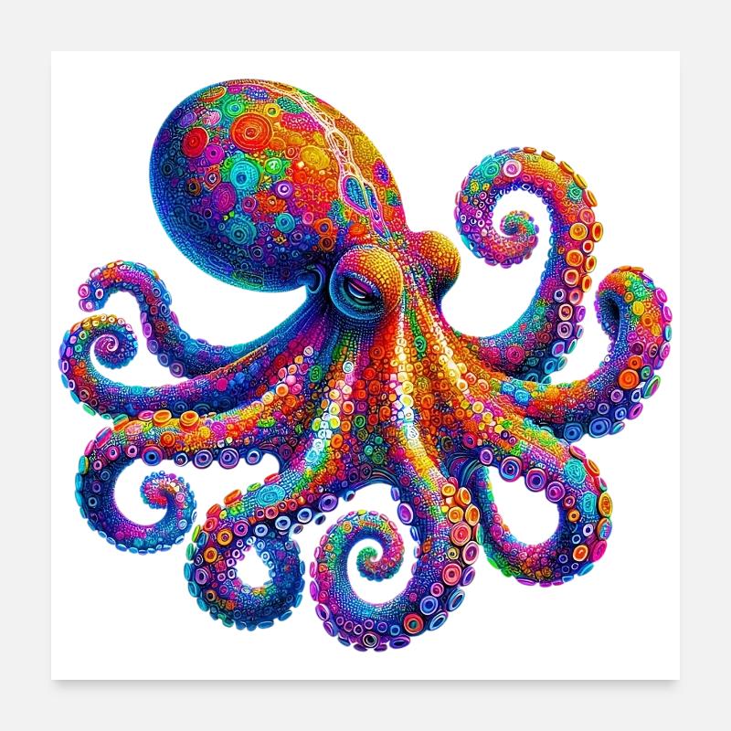 Krake Poster 60x60 cm