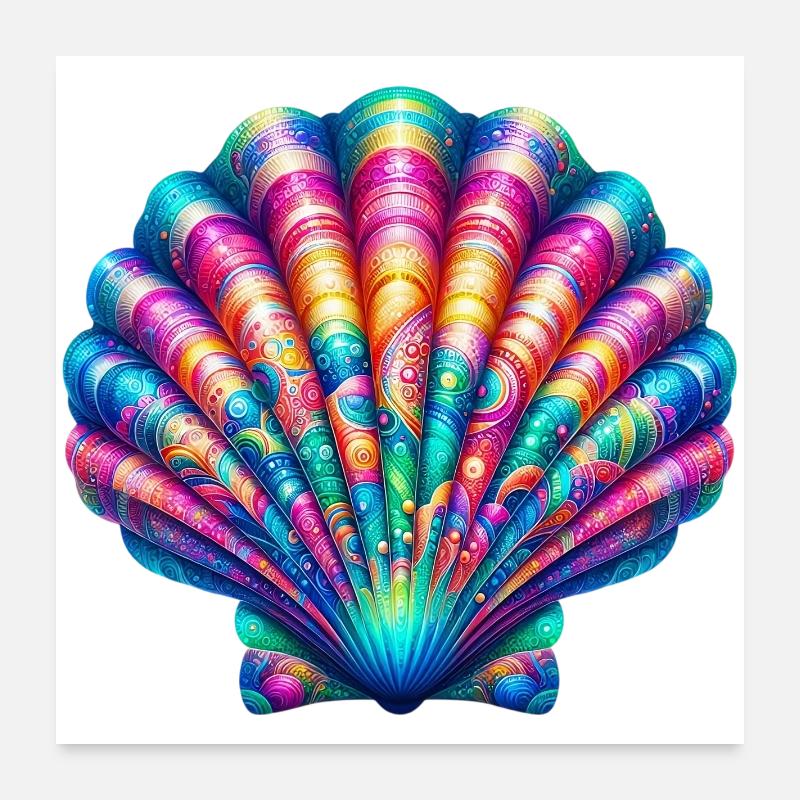 Scallop Shell Poster 24" x 24" (60x60 cm)