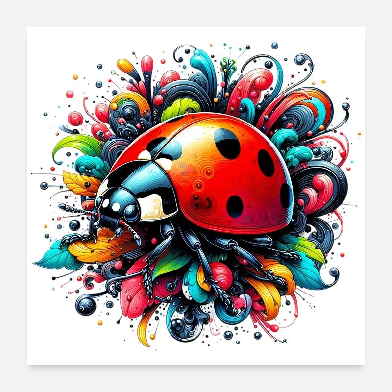 Coccinelle Poster 60 x 60 cm