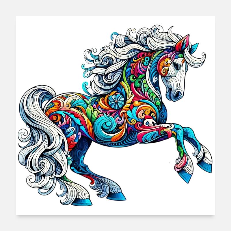 Pferd Poster 60x60 cm