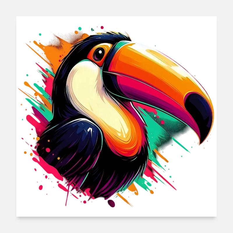 Toucan Poster 60 x 60 cm
