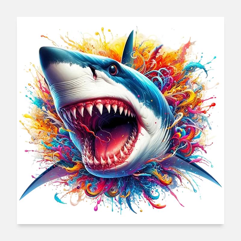 Requin Poster 60 x 60 cm