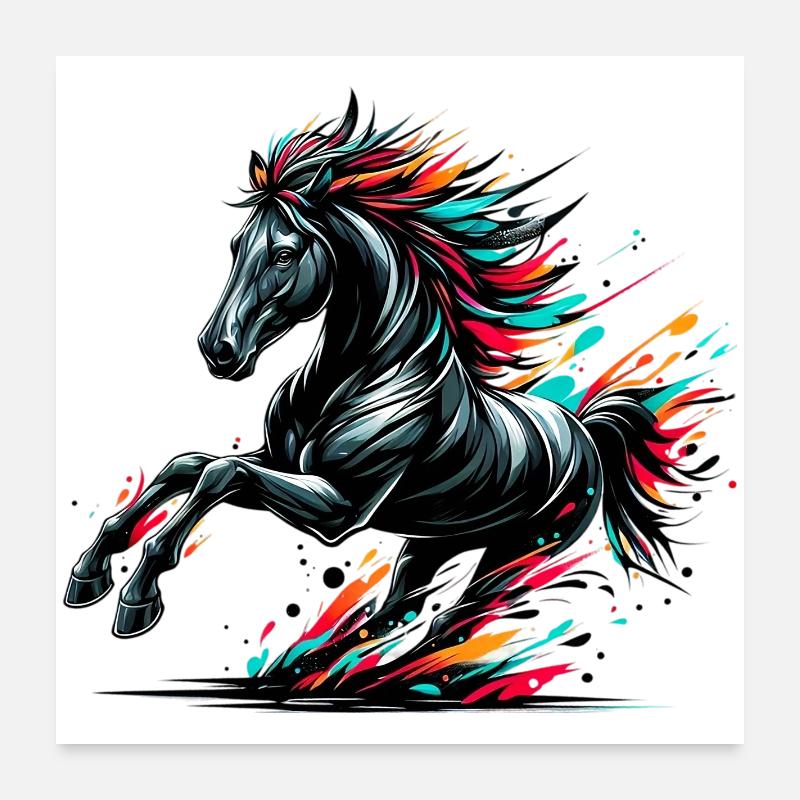 Pferd Poster 60x60 cm