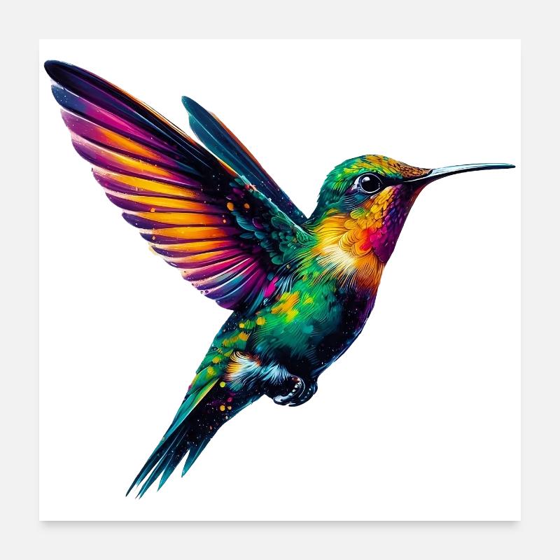 Colibri Poster 60 x 60 cm