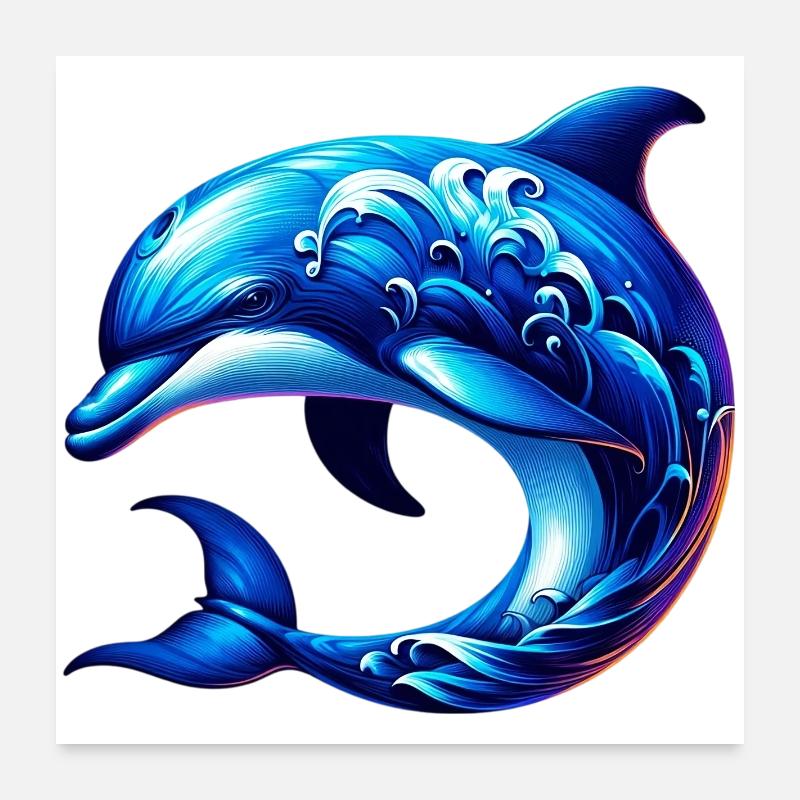 Dauphin Poster 60 x 60 cm