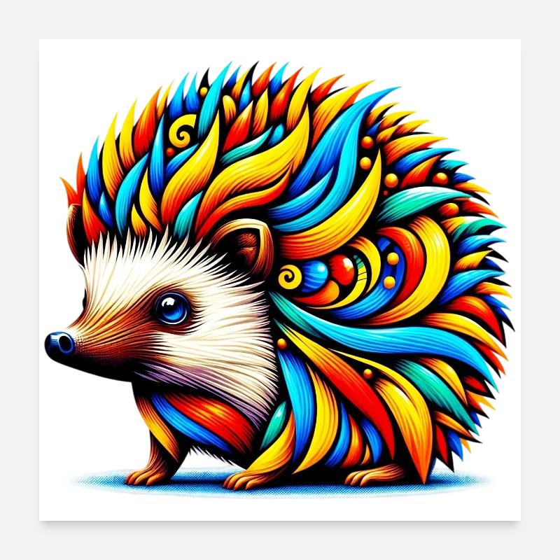 Hedgehog Poster 24" x 24" (60x60 cm)