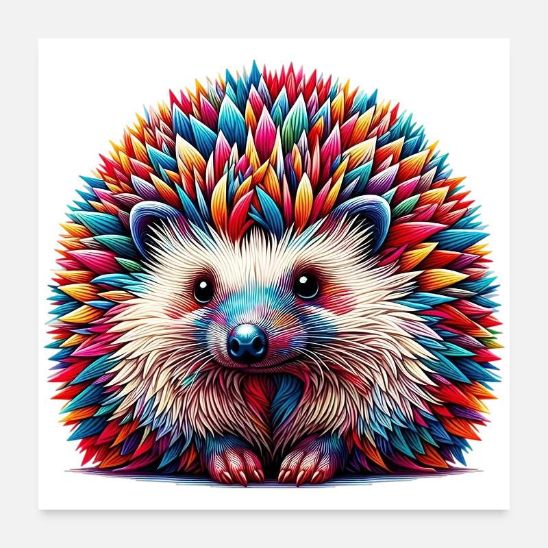 Hedgehog Poster 24" x 24" (60x60 cm)