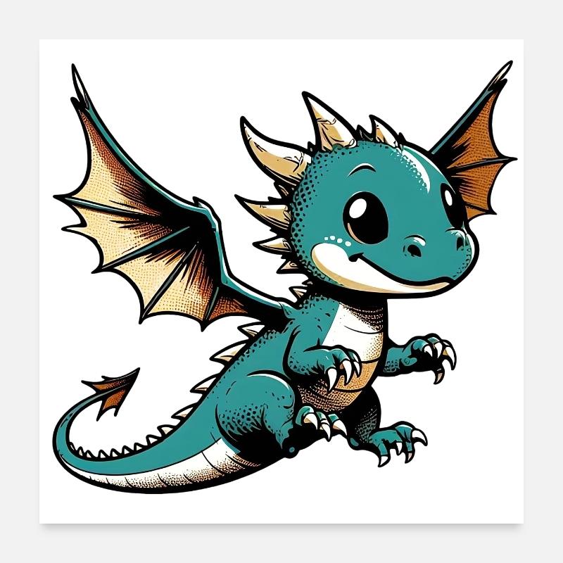 Dragon Poster 24" x 24" (60x60 cm)