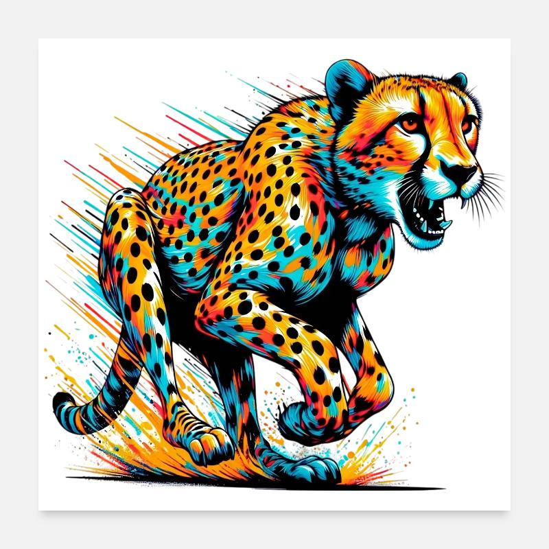 Guépard Poster 60 x 60 cm