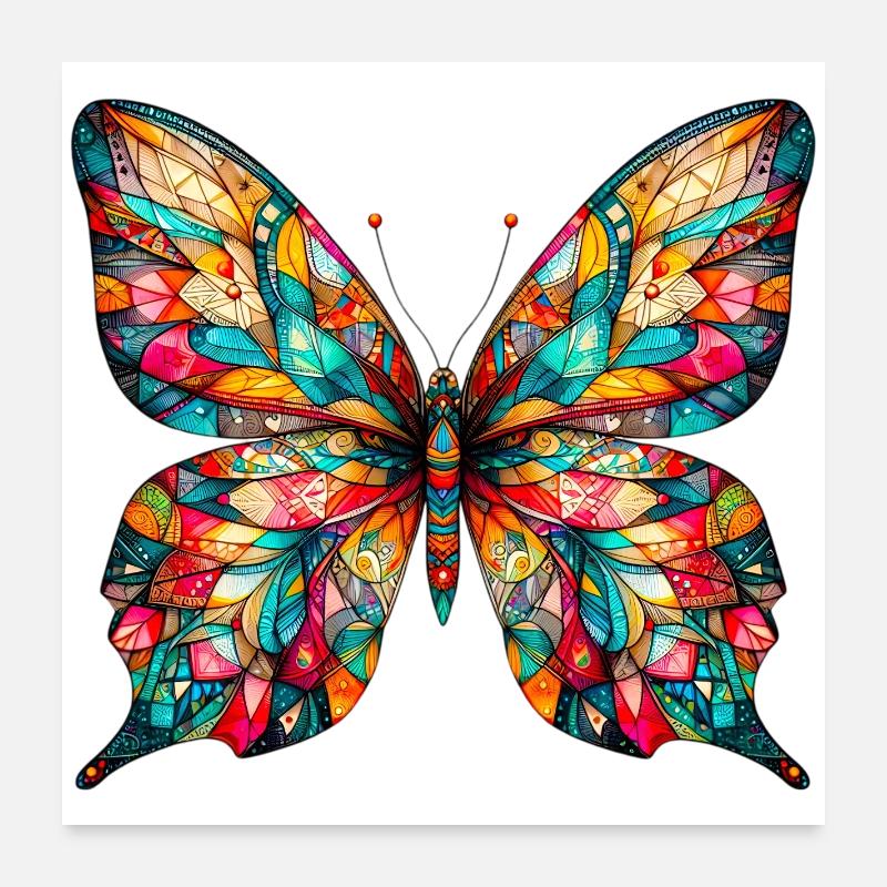 Schmetterling Poster 60x60 cm