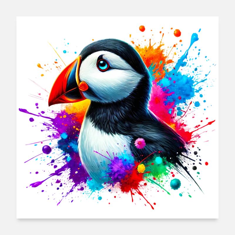Macareux Poster 60 x 60 cm