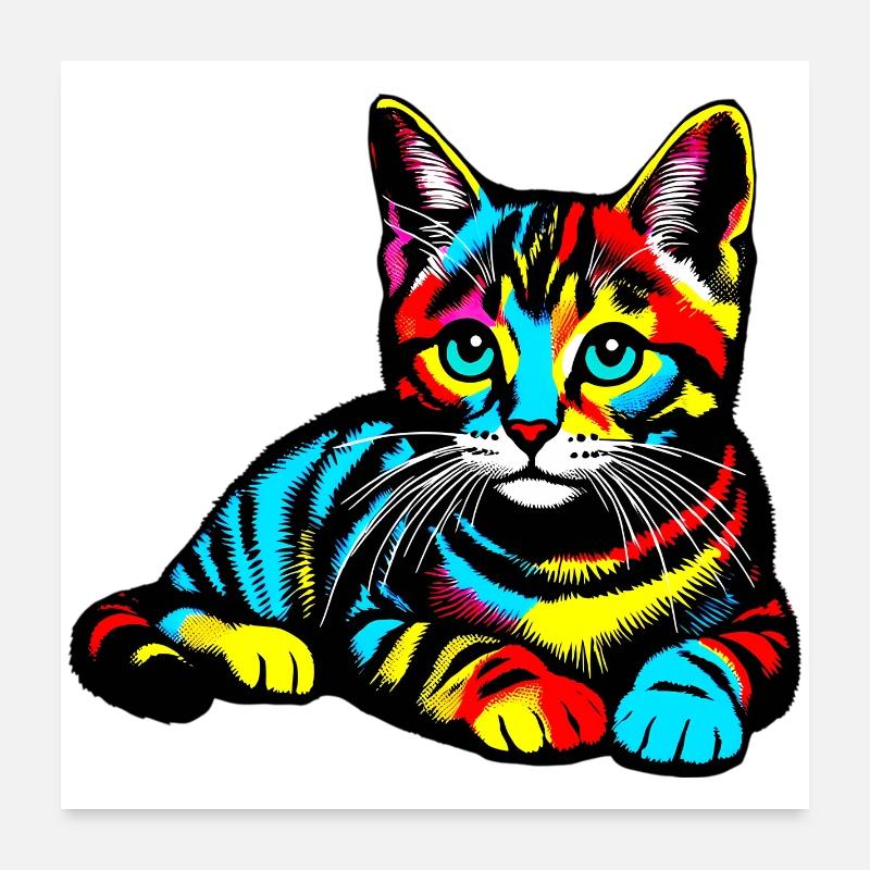 Chat Poster 60 x 60 cm