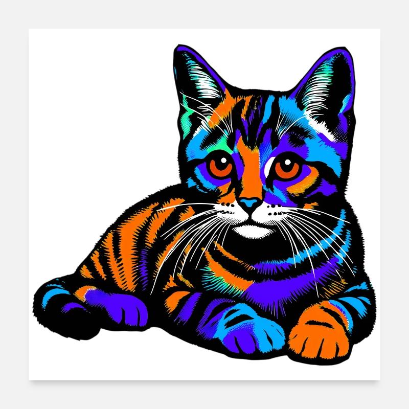 Cat Poster 24" x 24" (60x60 cm)