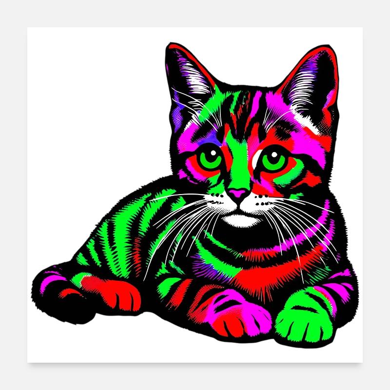 Katze Poster 60x60 cm