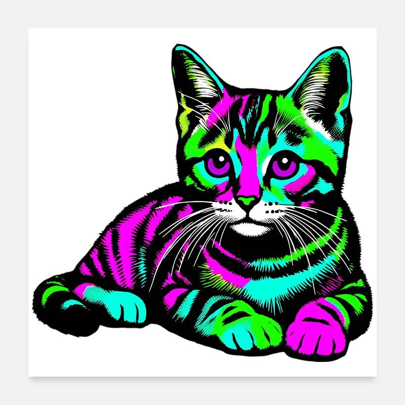 Chat Poster 60 x 60 cm