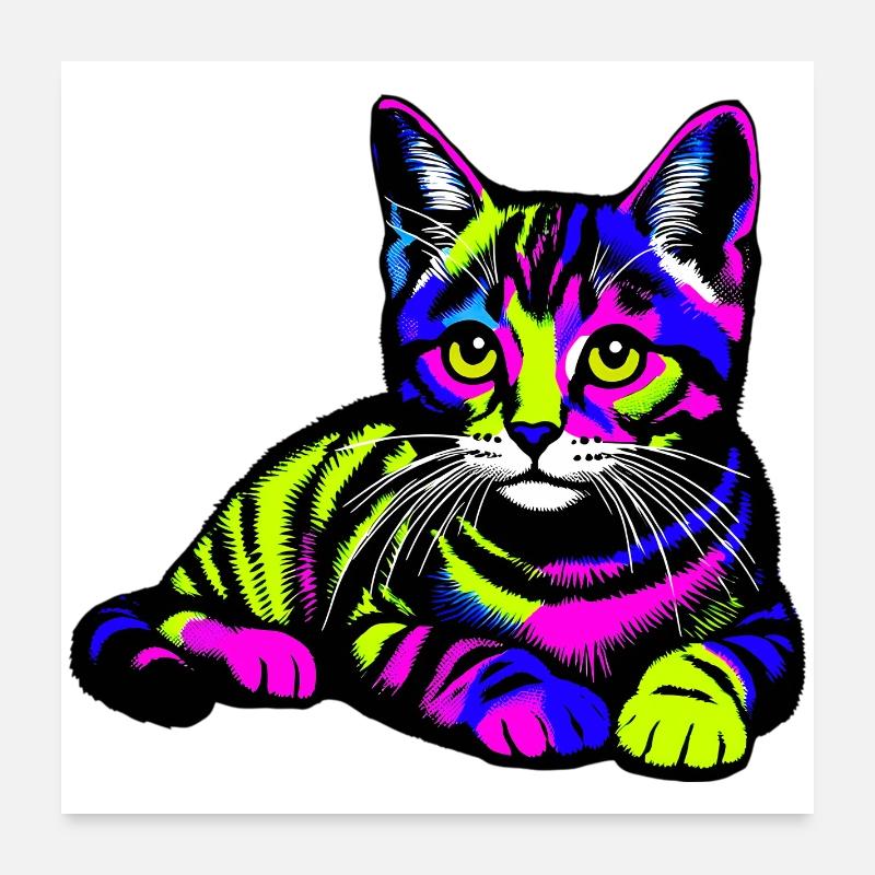 Chat Poster 60 x 60 cm