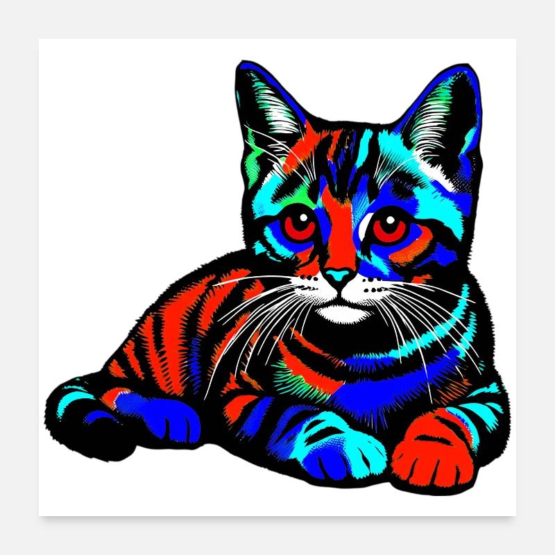 Chat Poster 60 x 60 cm