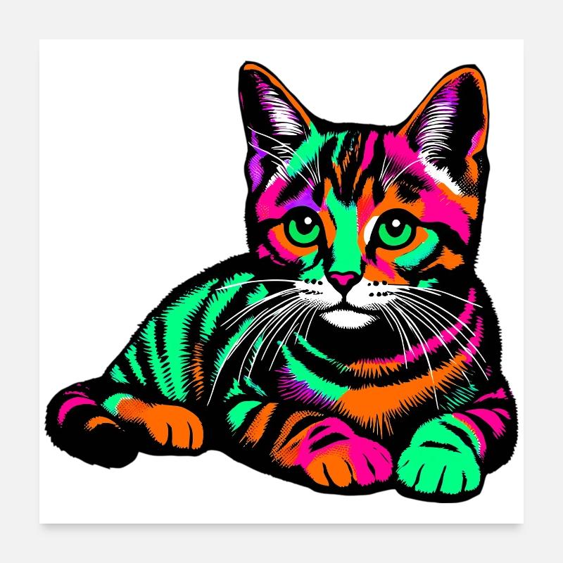Katze Poster 60x60 cm