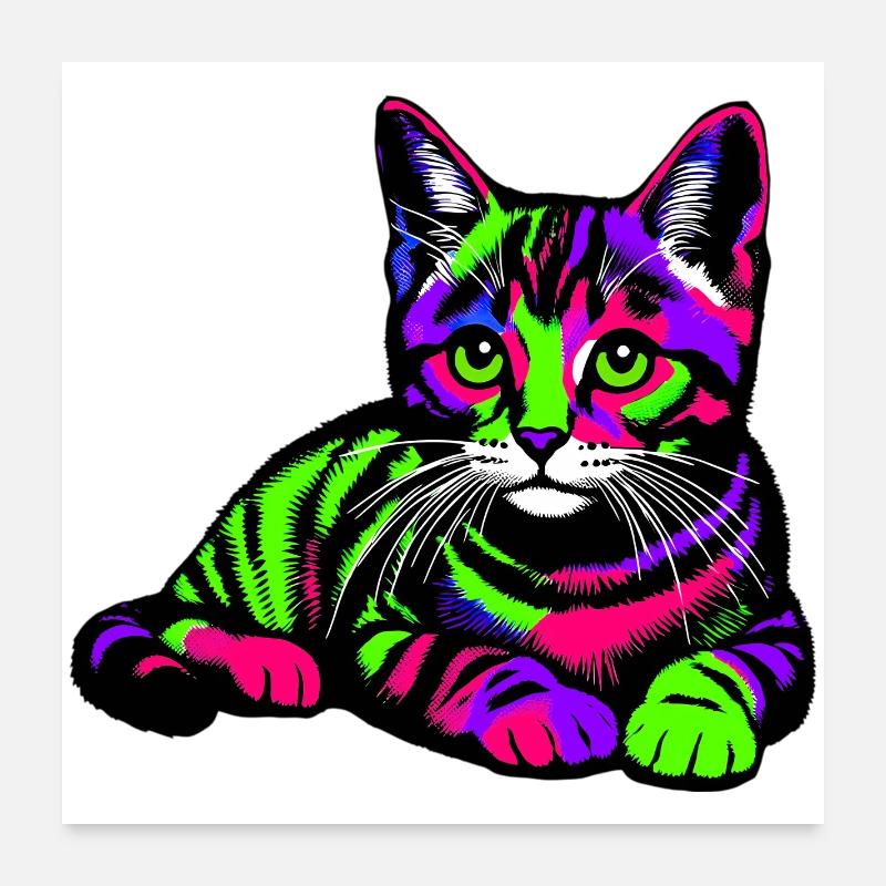 Chat Poster 60 x 60 cm