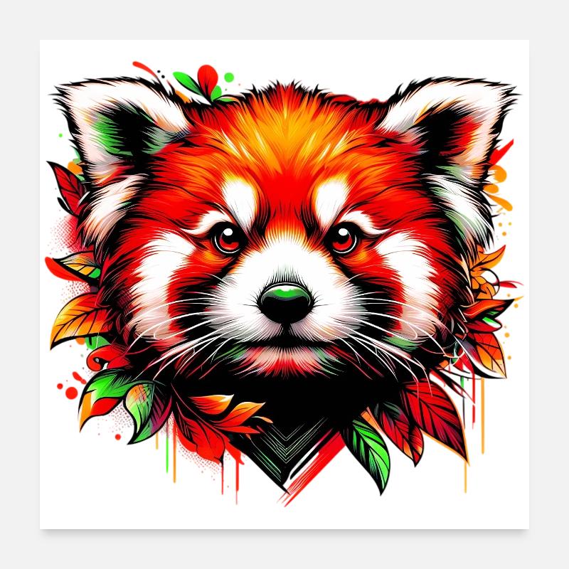 Red panda Poster 24" x 24" (60x60 cm)