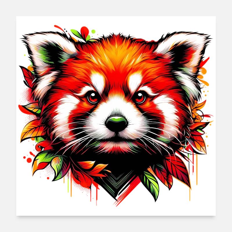 Kleiner Panda Poster 60x60 cm