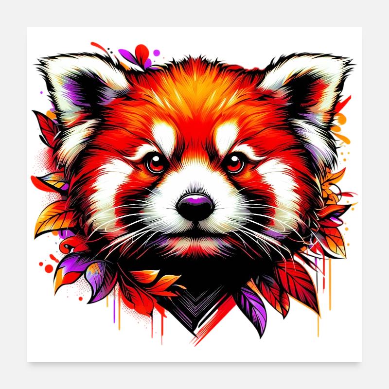 Petit panda Poster 60 x 60 cm