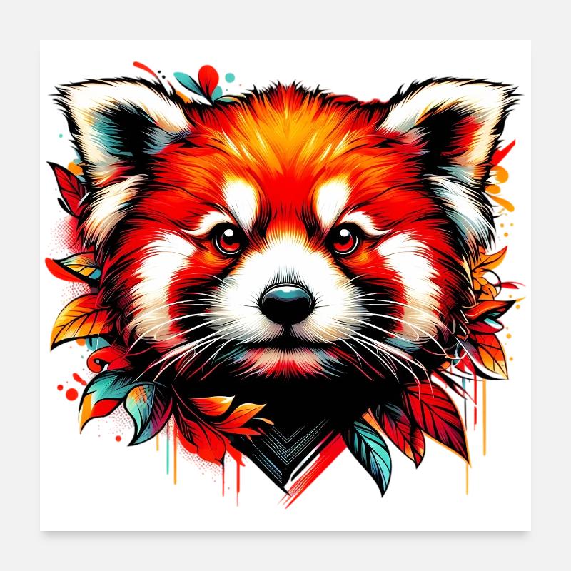 Petit panda Poster 60 x 60 cm