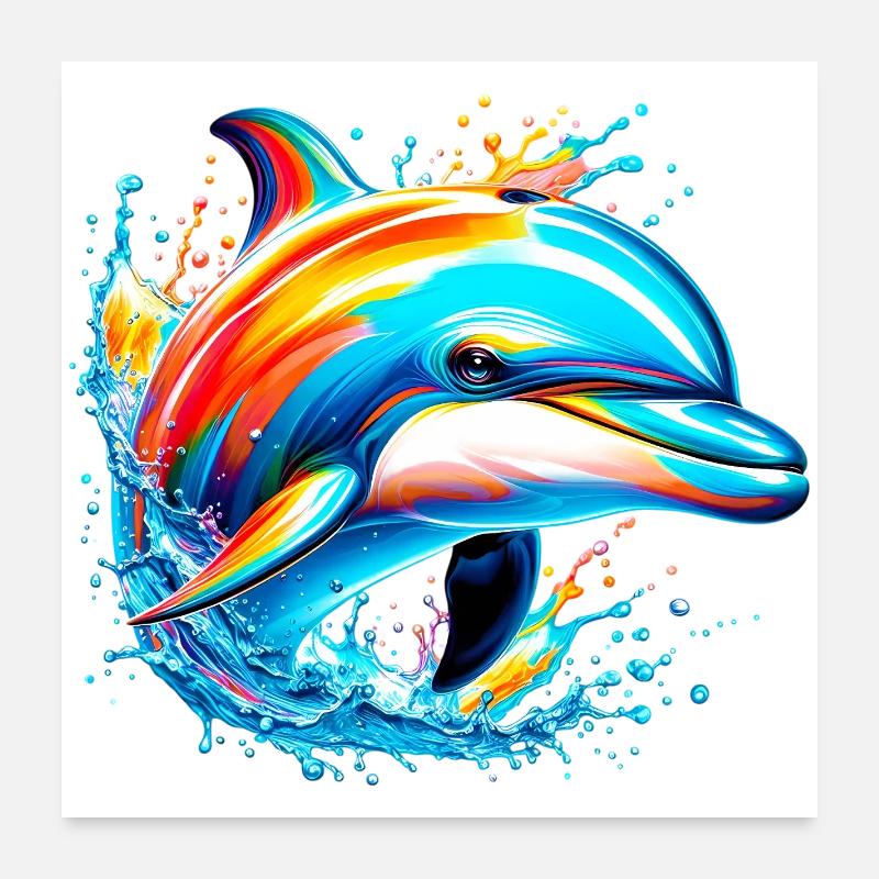Dauphin Poster 60 x 60 cm