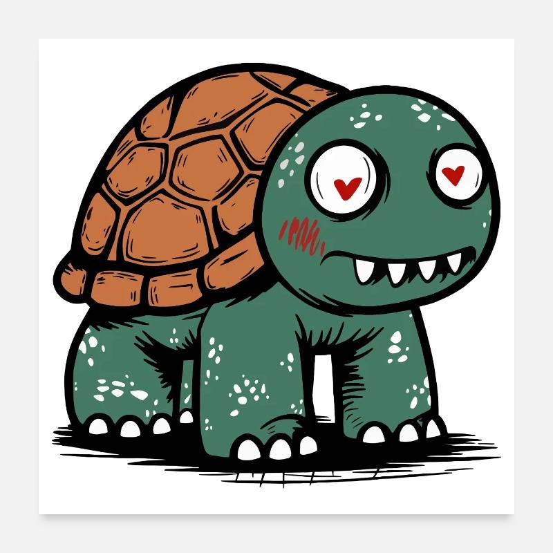 Tortue Poster 60 x 60 cm