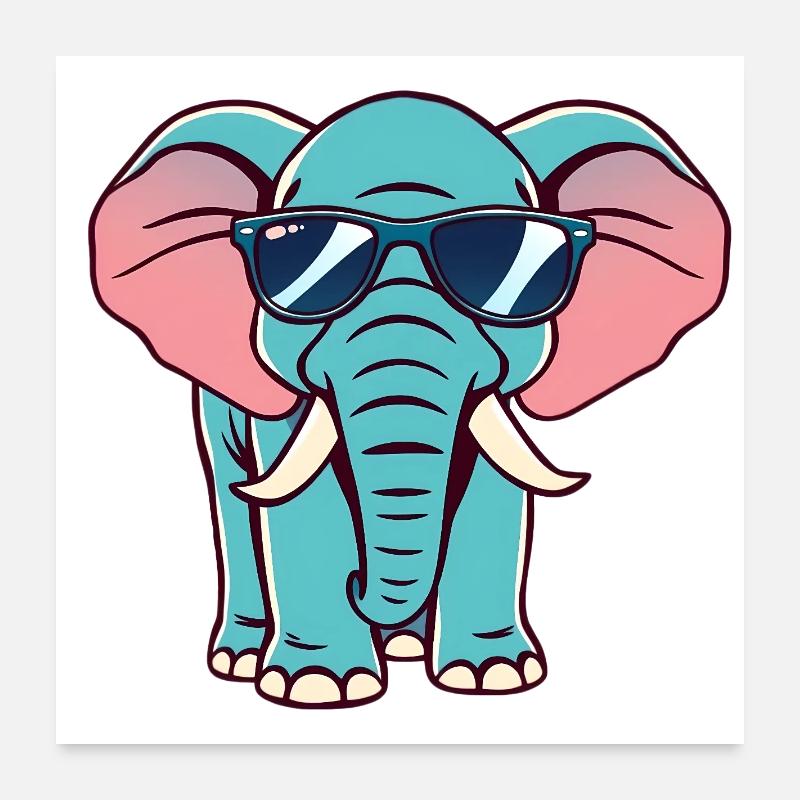 Elephant Poster 24" x 24" (60x60 cm)