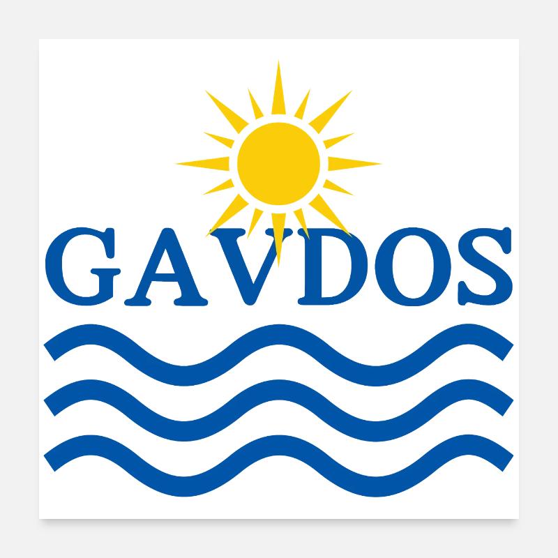 Gavdos Sun Waves Logo Poster 24" x 24" (60x60 cm)