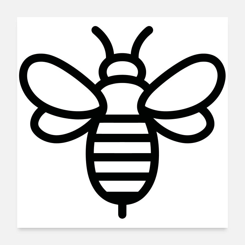 bee Poster 24" x 24" (60x60 cm)