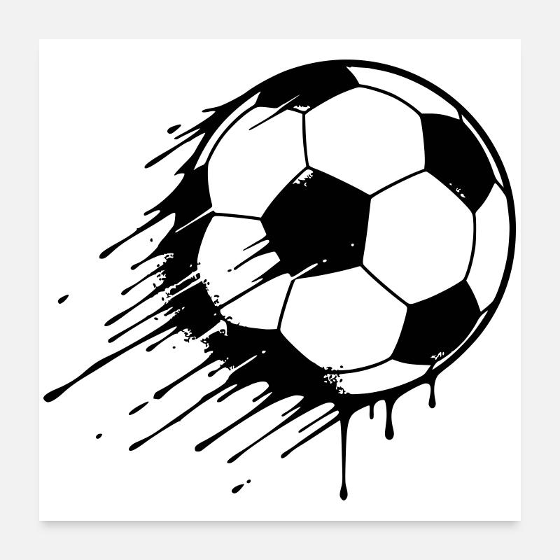 Fußball Action Graffiti Poster 60x60 cm