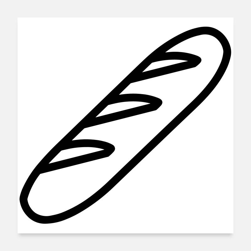baguette_ Poster 60 x 60 cm