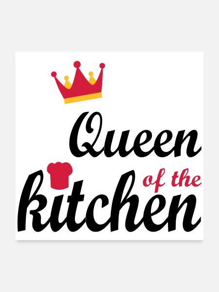 kochen - Poster 60x60 cm - Weiß - Vorne
