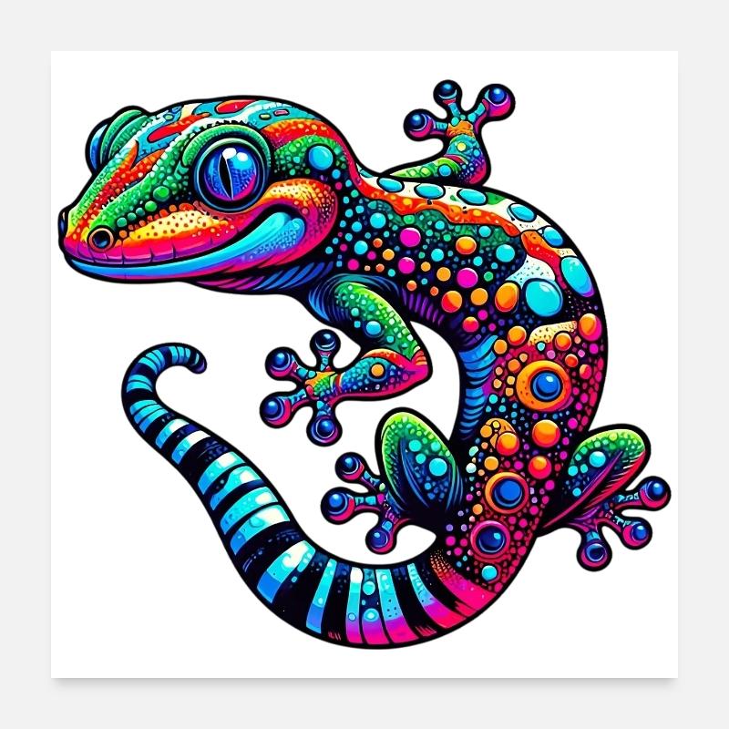 Gecko Poster 24" x 24" (60x60 cm)